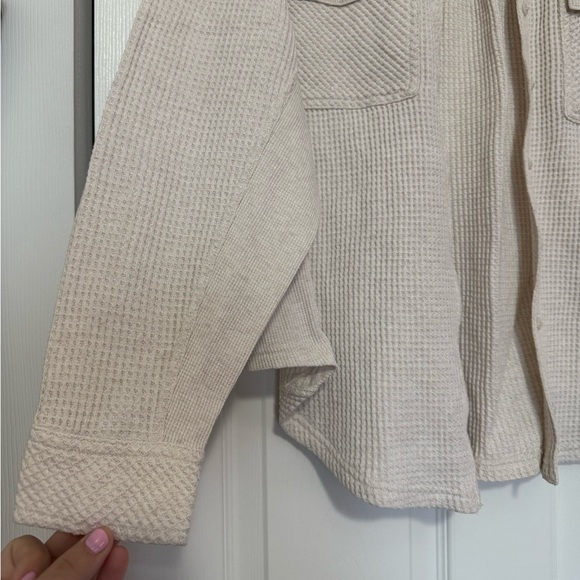 AERIE CREAM WAFFLE LUMBERJANE - Picture 4 of 5